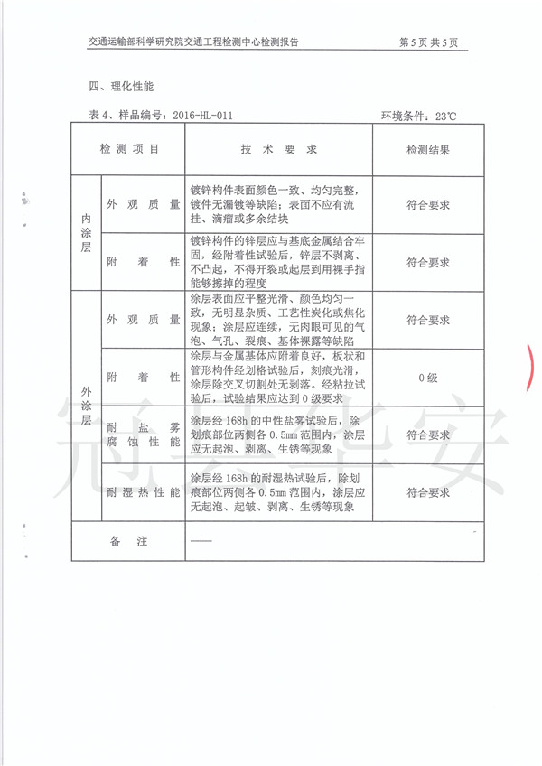 噴塑波形護(hù)欄檢測(cè)報(bào)告